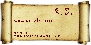 Kasuba Dániel névjegykártya